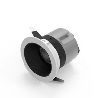Iluminación de punto de mazorca de 5w 10w 15w, luz empotrada sin ajuste led regulable ajustable para downlights de hotel con reflector dorado