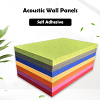 Panneau acoustique rainuré auto-adhésif NRC 0.8 Classe A 300x400x9mm en PET, insonorisant, pour hôtel et bureau