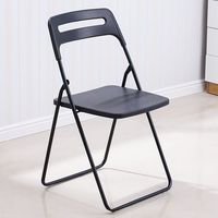 Chaises pliantes de camping, de plage, de banquet, de conférence pour événements, en acier métallique pliable pour l'extérieur, cadre en acier blanc et noir, plastique