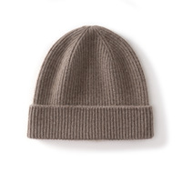 Gorro de Cachemira Otoño/Invierno, Cálido, Protege las Orejas, Color Sólido, Diseño Minimalista, Unisex, Tejido Jacquard, 48-50cm