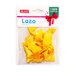 Fiocchi in nastro giallo ILAN Lazo da 15 mm per artigianato e decorazioni - Product Image 2