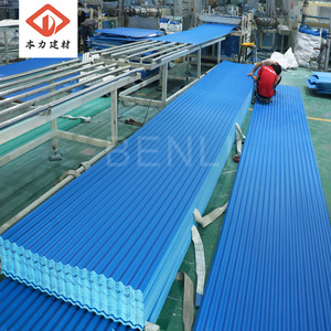 Benli Building Material Corrugated Roofing Sheets Blue Pvc Wave Shaped Trapezoidal For Building Awning Project - Product Image 2