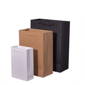 Bolsas de Papel Kraft Marrón Ecológicas de Lujo para Restaurantes de Comida Rápida, con Impresión Offset y Cinta Decorativa - Product Image 1