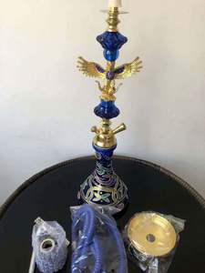 Juego de Cachimba de Vidrio Árabe de Lujo con Acabado de Espejo, Diseño Colorido, Doble Manguera, Shisha - Product Image 2