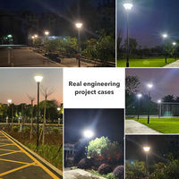 Lampu LED Tenaga Surya Super Terang Tahan Air IP65 Berbahan Aluminium PC untuk Penerangan Taman, Warna 3000K-6500K, Menyala Sepanjang Malam