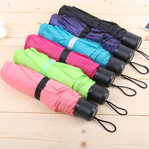 Parapluie pliant manuel publicitaire 3 sections, personnalisé avec logo, design minimaliste, vente en gros, Chine, promotionnel, pas cher - Product Image 1