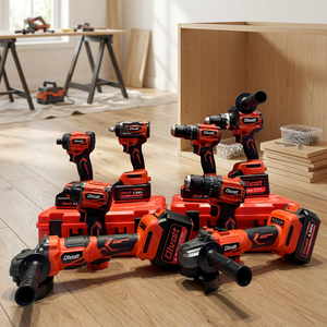 Taladro de impacto inalámbrico sin escobillas de 20 V, velocidad única, alto torque, con batería, luz LED, sistema de parada rápida, herramienta de inicio OEM - Product Image 4