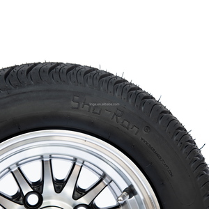 14 radios negro/mecanizado en neumático de perfil bajo 205/50-10, combinación de neumáticos y ruedas de carrito de golf, compatible con Club Car y EZ-Go, carros Yamaha - Product Image 4