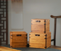 Boîte de rangement robuste avec fermoir pour bijoux, articles en céramique et pots en argile violette, avec mécanisme de rangement pour thé FDL-W0031