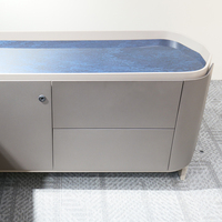 Table de PDG Boss moderne de qualité supérieure gris foncé mat avec bureau modulaire en MDF de luxe pour CBD