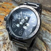 Montres à quartz pour hommes en acier inoxydable, étanches, multifonctionnelles, avec cadran à chiffres arabes, de luxe, 51 mm, vente en gros