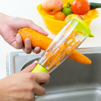 Roestvrijstalen Dunschiller Multi-Functionele Opslag Type Keukengereedschap Voor Fruitgroente