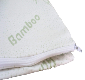 Premium otel yastık kılıfı koruyucu bambu elyaf yastık jakarlı kumaş hipoalerjenik su geçirmez yastık örtüsü - Product Image 3