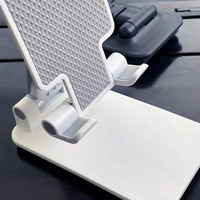 Support de Téléphone Portable et Tablette Réglable en Hauteur et en Angle pour iPhone Samsung, Support de Téléphone Pliable pour Bureau