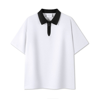 Nouveau Polo Homme Tendance Été 240g à Manches Courtes et Col Polo Color Block, Coupe Ample, Personnalisable avec Logo, Idéal pour le Travail