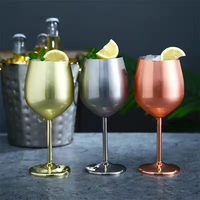 Logo personnalisé fête mariage tasse en métal en acier inoxydable gobelets à vin rouge 16oz or rose flûte à champagne verre à vin en cuivre