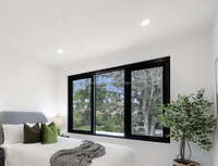 Porte coulissante en aluminium à faible émissivité As2047 Nfrc Australie nouveau produit porte coulissante et empilable en verre d'aluminium thermique cassé