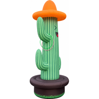 Jeu de lancer d'anneaux gonflable en forme de cactus avec 10 anneaux