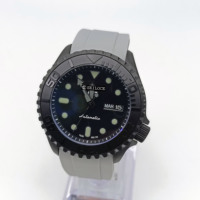 Montres mécaniques de plongée SEILOCE LOGO 5Bar étanches avec bracelet en caoutchouc, montre de plongée automatique pour hommes