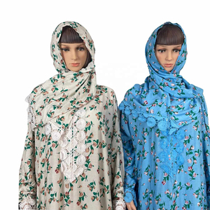 Vêtements de prière islamiques de choix en gros, robe abaya en rayonne <span class=keywords><strong>pour</strong></span> filles musulmanes <span class=keywords><strong>pour</strong></span> la prière avec un foulard, thobe abaya - Product Image 5