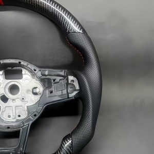 อุปกรณ์ตกแต่งรถยนต์ขายส่ง พวงมาลัยคาร์บอนไฟเบอร์ สำหรับรถยนต์ Volkswagen Golf 5 6 7 MK5 6 7 7.5 GTI Polo Tiguan Passat CC <span class=keywords><strong>Jetta</strong></span> - Product Image 3