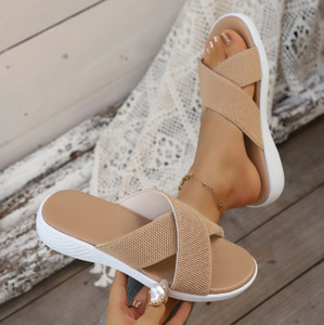 Nuove Ciabatte Mule da Donna 2026 per il Commercio Transfrontaliero, Semplici e Versatili, con Punta Aperta, Tinta Unita, Casual, Slip-on - Product Image 5