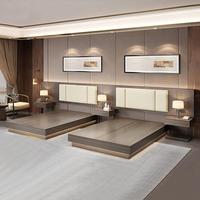 Luxuriöse Holz-Hotelzimmer-Sets Maßgefertigte Moderne Minimalistische Umweltfreundliche Langlebige Möbel für Hotels & Apartments
