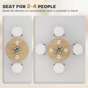 Table à manger ronde en bois de bouleau SENYU avec base trépied noire, design minimaliste moderne, meuble de maison stable - Product Image 5