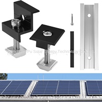 Tripsolar CP008-2 Set Rel Surya Mini Berbentuk U Anodized 6 Buah 120mm dengan Penjepit Universal dan Penjepit Ujung