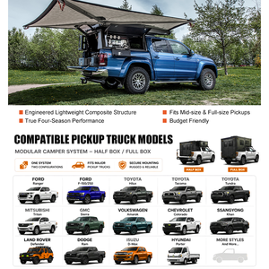 Camper de camionnette à toit rigide en aluminium pour 4x4, idéal pour les aventures tout-terrain et les voyages - Product Image 6