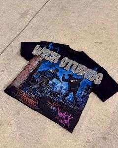 Camisetas Negras para Hombre con Brillo, 280 GSM, Algodón Peinado Airlume, Oversize, Listas para DTG, 100% Algodón, con Pegatinas y Marca - Product Image 4