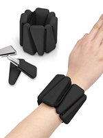 Bracelet lesté personnalisé avec logo pour le Pilates, poids de cheville réglables en silicone, bracelet de fitness portable pour la maison et la salle de sport