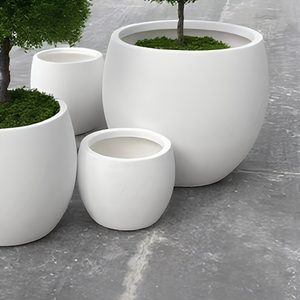 Grandi <span class=keywords><strong>Vasi</strong></span> in <span class=keywords><strong>Plastica</strong></span> Grigia per Piante, Contenitori Moderni per Fiori e Alberi, Resistenti per Uso Interno ed Esterno, Giardino e Centro Commerciale - Product Image 6