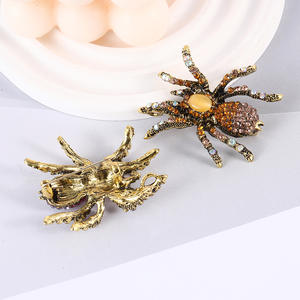 Vintage Cat Eye Spider Broche Coloré Strass Exagéré Insecte <span class=keywords><strong>Pin</strong></span> Rétro Partie & Costume Accessoire - Product Image 6