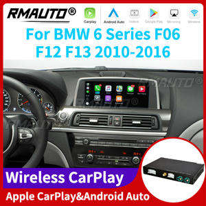 RMAUTO <b>Wireless</b> Apple CarPlay NBT CIC <b>System</b> for BMW 6 Series F06 F12 F13 2010-2016 Android Auto Mirror Link AirPlay Back <b>Camera</b> - Product Image 1