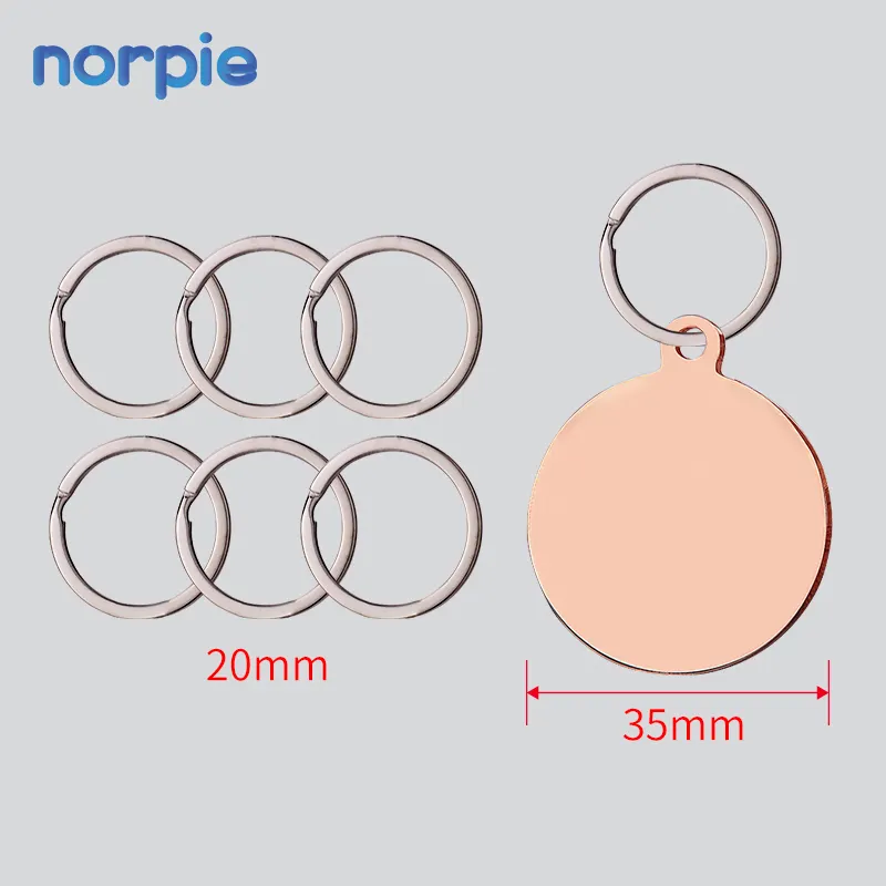 Precision Design Best Selling Metal Blank Polished Engraving Round Shape 35mm Dog Hang Tag