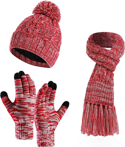 Logo personalizzato Europa e Stati Uniti autunno e inverno più caldo a prova di vento in acrilico cappello a maglia <span class=keywords><strong>guanti</strong></span> <span class=keywords><strong>sciarpa</strong></span> per uomo <span class=keywords><strong>donna</strong></span> - Product Image 2