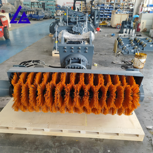 Balayeuse hydraulique rotative robuste pour excavatrice, largeur extra large de 240 cm, pour le nettoyage des mines, carrières, ports et terminaux de 10 à 20 tonnes - Product Image 2