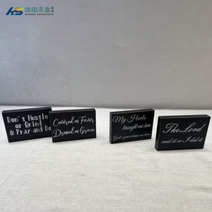 Segno decorativo in legno scatola di legno segno di arredamento scrivania <span class=keywords><strong>non</strong></span> si agitano o macinare e pregare e <span class=keywords><strong>fare</strong></span> - Product Image 3