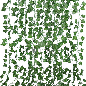 Bán Buôn Ngoài Trời Màu Xanh Lá Cây Bạch Đàn Lá Cọ Nhân Tạo Nho Lá Hàng Rào Cho Đám Cưới Trang Trí Nội Thất Tường Trần Treo Nhà Máy - Product Image 3