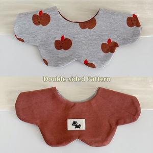 Bavoir en coton inspiré <span class=keywords><strong>de</strong></span> l'automne coréen pour le nouveau bébé Fermeture à boutons à double face pour 0 à 2 ans - Product Image 6