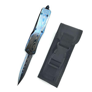 Couteau de poche à lame en acier 5GR13MOV, manche en alliage de zinc, couteau à lame automatique à ressort, couteau de plein air pour le camping tactique - Product Image 5