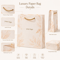 Sacs à provisions en papier de luxe personnalisés avec logo pour boutique, emballage cadeau pour vêtements et bijoux