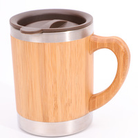 Tasse thermique pour le café ou le thé, en acier inoxydable, avec poignée et couvercles, 300ml, 304