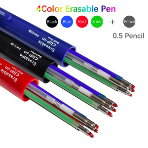 Bolígrafo <span class=keywords><strong>Borrable</strong></span> de 4 Colores con Lápiz y Bolígrafo de <span class=keywords><strong>Gel</strong></span> Multifuncional Translúcido 5 en 1 <span class=keywords><strong>Borrable</strong></span> de 0.7 mm, de Plástico, para Oficina y Escuela - Product Image 4