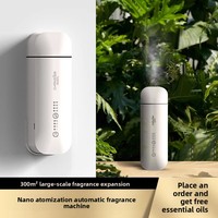 Diffuseur de parfum en plastique, coffret cadeau, huile essentielle 50 ml, boîte premium, bouton télécommande, batterie 12H, anti-dessèchement, portable, maison, bureau, OEM, blanc
