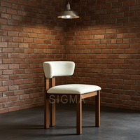 Ensemble de table et chaises de salle à manger en bois massif pour l'intérieur, structure en bois robuste, meubles pour la maison et l'hôtel