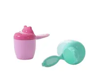Hipopótamo-juguete de ducha para bebé, champú, cuchara, vaso de champú para baño, suministros para niños