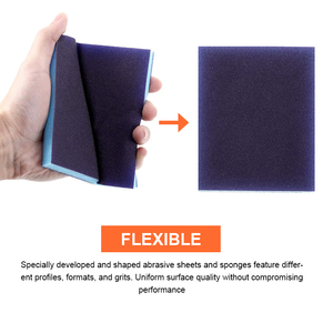 Blocco di carta vetrata in schiuma floccata spugna di sabbia per cartongesso levigatura tampone per lucidatura a mano blocco di levigatura in spugna per carrozzeria - Product Image 5