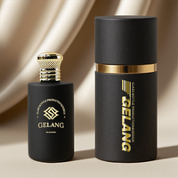Vente Flash Bouteilles De Parfum De Luxe 100ML Mat Vert Foncé Parfum Bouteille En Verre Bouteille De Parfum Ronde Avec Logo